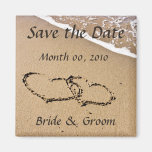 Magneten des Strand-Themas Save the Date