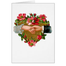 Mains d'amants cartes de vœux