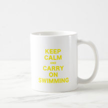 Maintenez calme et continuez la natation tasse