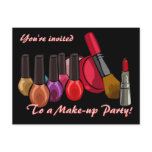 Make-upParty laden ein postkarten