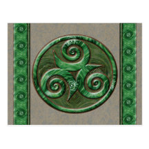 Malachite Triskel Carte Postale