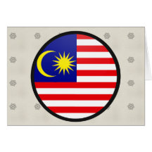 Malaysia-Qualität Flaggen-Kreis Grußkarten