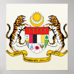 Malaysia-Wappen Detail Plakatdruck