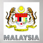 Malaysia-Wappen Plakat
