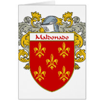 Maldonado Wappen/Familienwappen (überzogen) Karten
