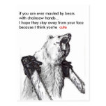 Malmener d'ours Romance Carte Postale