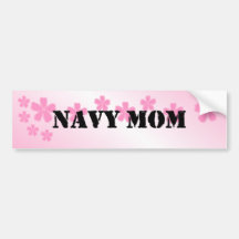 Maman de marine pâle - ketmie rose autocollant pour voiture
