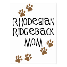 Maman de Rhodesian Ridgeback Cartes Postales