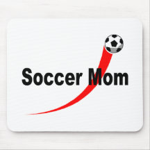 Maman du football (rouge/noir) tapis de souris