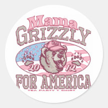 Maman Grizzly Gear pour les mamans patriotes Autocollants