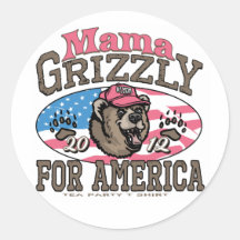Maman Grizzly Gear pour les mamans patriotes Autocollants