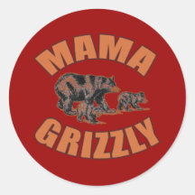 Maman Grizzly T-shirts, sweat - shirts à capuche,  Adhésif