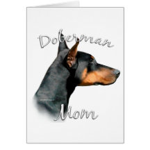 Mamma 2 Dobermannpinscher-(Schwarzes) Karte