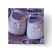 Mamma- u. Vati-Liebe Baby-Name! Knöpfe Säuglings-B
