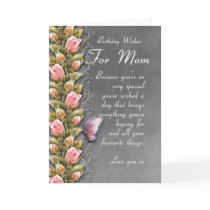 Mammageburtstagskarte - Geburtstagskarte mit Rosen