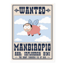 ManbirdpigFAHRWERK Postkarte