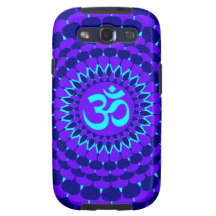 Mandala pourpre bleu de yoga coque galaxy SIII