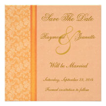 Mandarine Save the Date Individuelle Einladungen