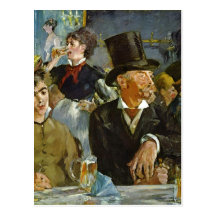 Manet, Edouard Im CAF? - Konzert Technik othe 1878 Postkarte