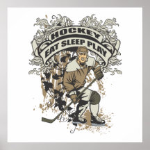 Mangez, dormez, jouez à l'hockey poster