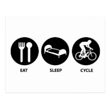 Mangez le cycle de sommeil cartes postales