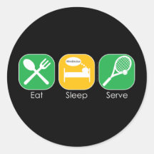 Mangez le tennis de sommeil autocollants