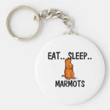 Mangez les MARMOTTES de sommeil Porte-clef