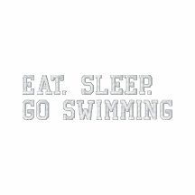 mangez. sommeil. allez nager vestes de sport brodées