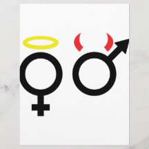 männliche und weibliche Ikone Personalisierte Flyer