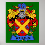 Manteau de Rodriguez de copie héraldique de bras Poster