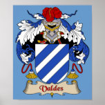 Manteau de Valdes de copie héraldique de bras Affiche