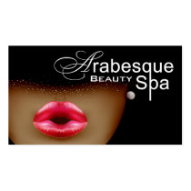 Maquilleur d'arabesque de spa de beauté cartes de visite