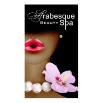 Maquilleur d'arabesque de spa de beauté cartes de visite