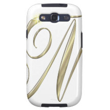 Marchandises d'initiales de Ni de monogramme d'or Coque Samsung Galaxy S3