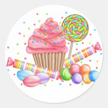 Märchenland-Kuchen-Süßigkeits-Lutscher-Bonbon-Tört Sticker