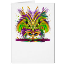 Mardi-Gras-Mask-The-Queen-V-4 Grußkarte