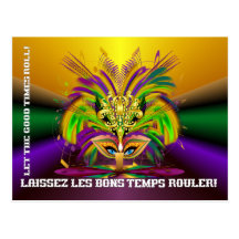 Mardi-Gras-Mask-The-Queen-V-4 Postkarten