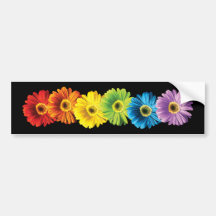 Marguerites d'arc-en-ciel autocollant pour voiture