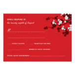 Mariage chinois de double bonheur de fleurs de cer invitations