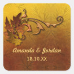 Mariage de automne de feuille d'automne autocollants