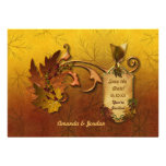 Mariage de automne de feuille d'automne cartons d'invitation