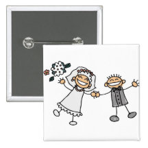 Mariage de bande dessinée badges