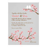 Mariage de jardin de fleurs de cerisier invitations personnalisées