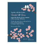 Mariage de jardin de fleurs de cerisier (marine ro cartons d'invitation