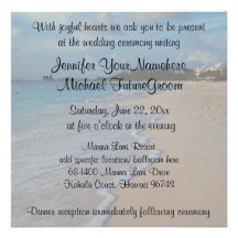 Mariage de plage romantique spécial faire-part personnalisé