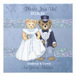Mariage d'ours de nounours de jeunes mariés faire-parts