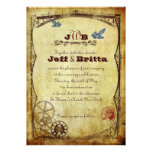 Mariage victorien de Steampunk Carton D'invitation