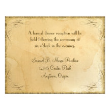 Mariage vintage souillé par thé 1 - invitation de 