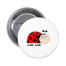 Marienkäfer-Marienkäfer-Wanze hört lustiges Insekt Anstecknadelbutton