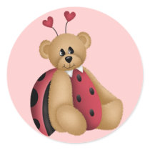 Marienkäfer-Teddybär-Aufkleber